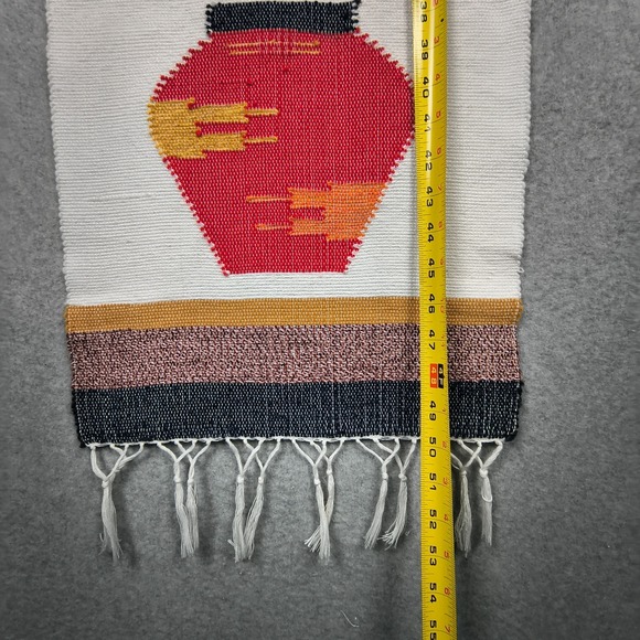 Vintage Southwest Table Runner Textile Pottery Native American Mexican Handmade - Picture 5 of 8